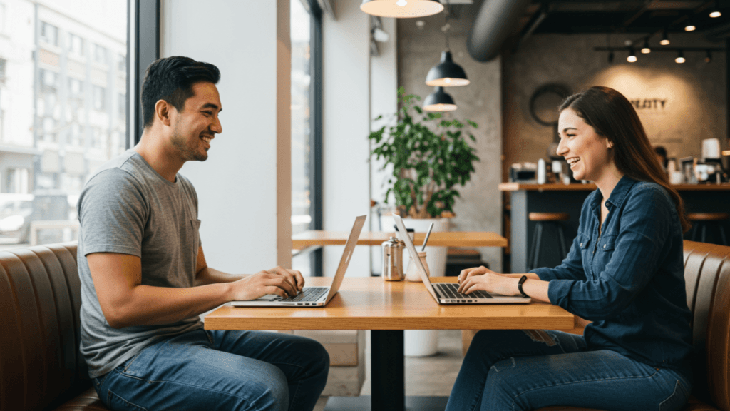 Wealthy Affiliate Review One on One Coaching in Modern Coffee Shop