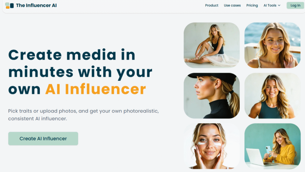 The Influencer AI Homepage